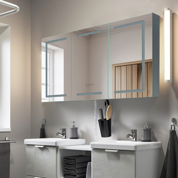 Orren Ellis 60"w*36"h Led Lighted Medicine With Mirror,outlets